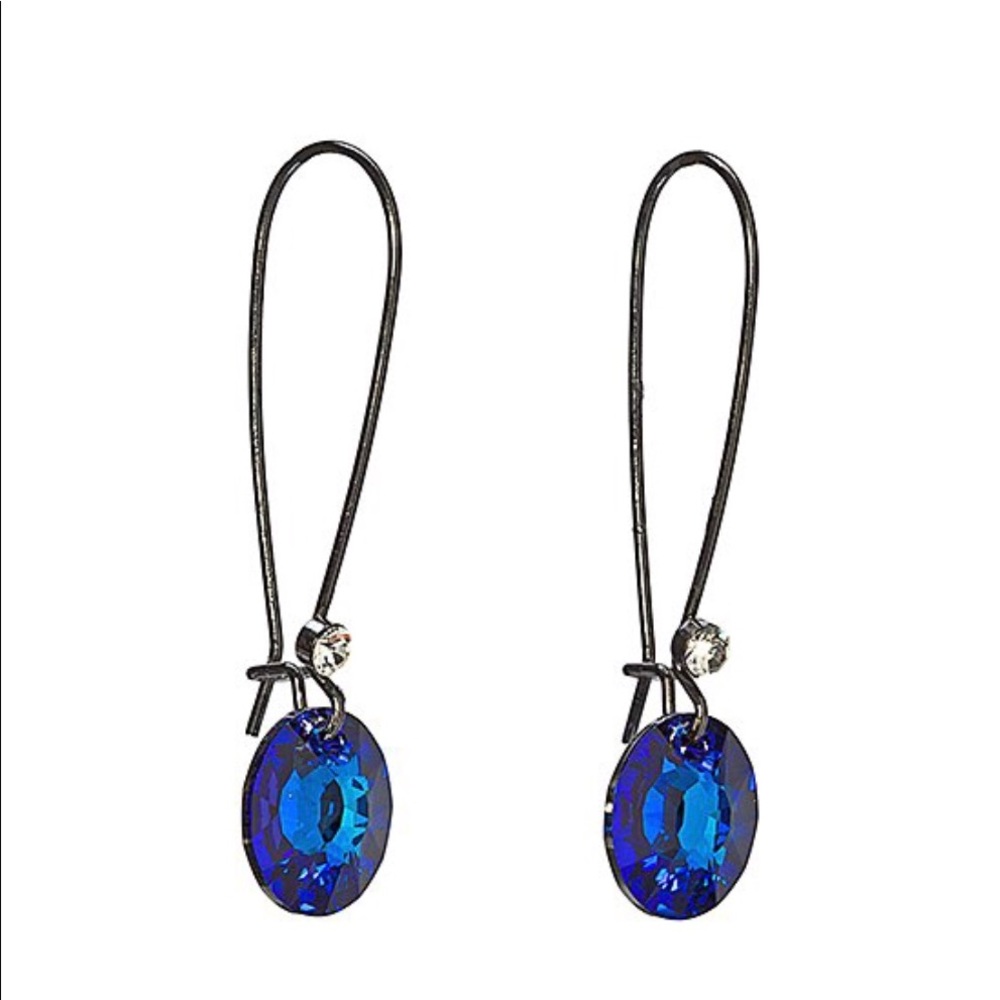 Swarovski Crystals - Bermuda Blue & Clear Earrings